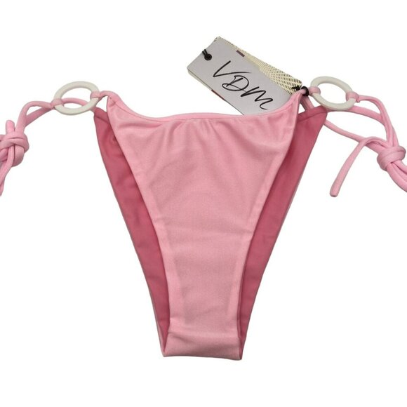 VDM‎ The Label Revolve Pink Swimwear Adjustable String Bikini Bottoms Small - Picture 8 of 13